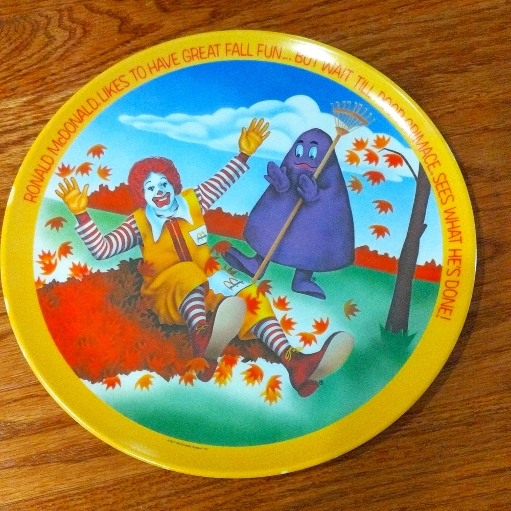 Vintage Ronald McDonald plate